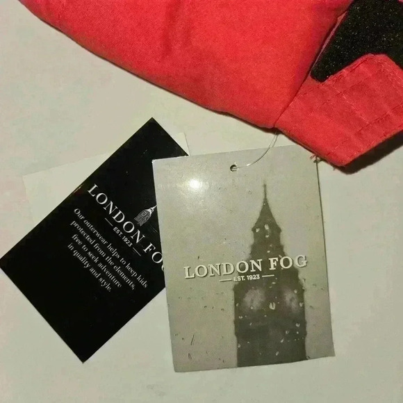 NWT London Fog Toddler Detachable Hooded Winter Jacket Red Size 24 M - Picture 10 of 12
